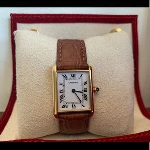 SOLD Cartier Tank 18K Electroplated Manual watch